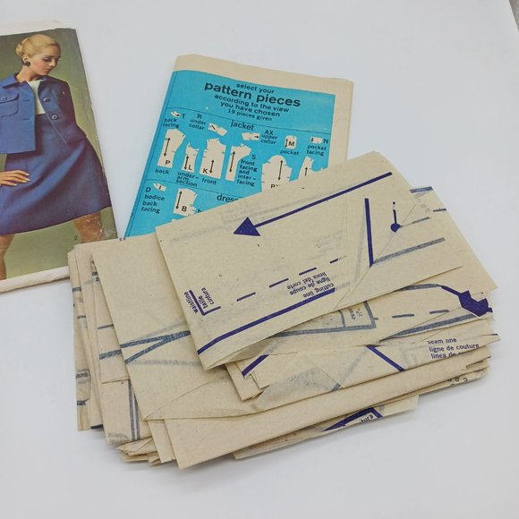 Simplicity 7589 Vintage Sewing Pattern 1960s Dress & Jacket Miss Size 12 Bust 34 - Picture 3 of 7